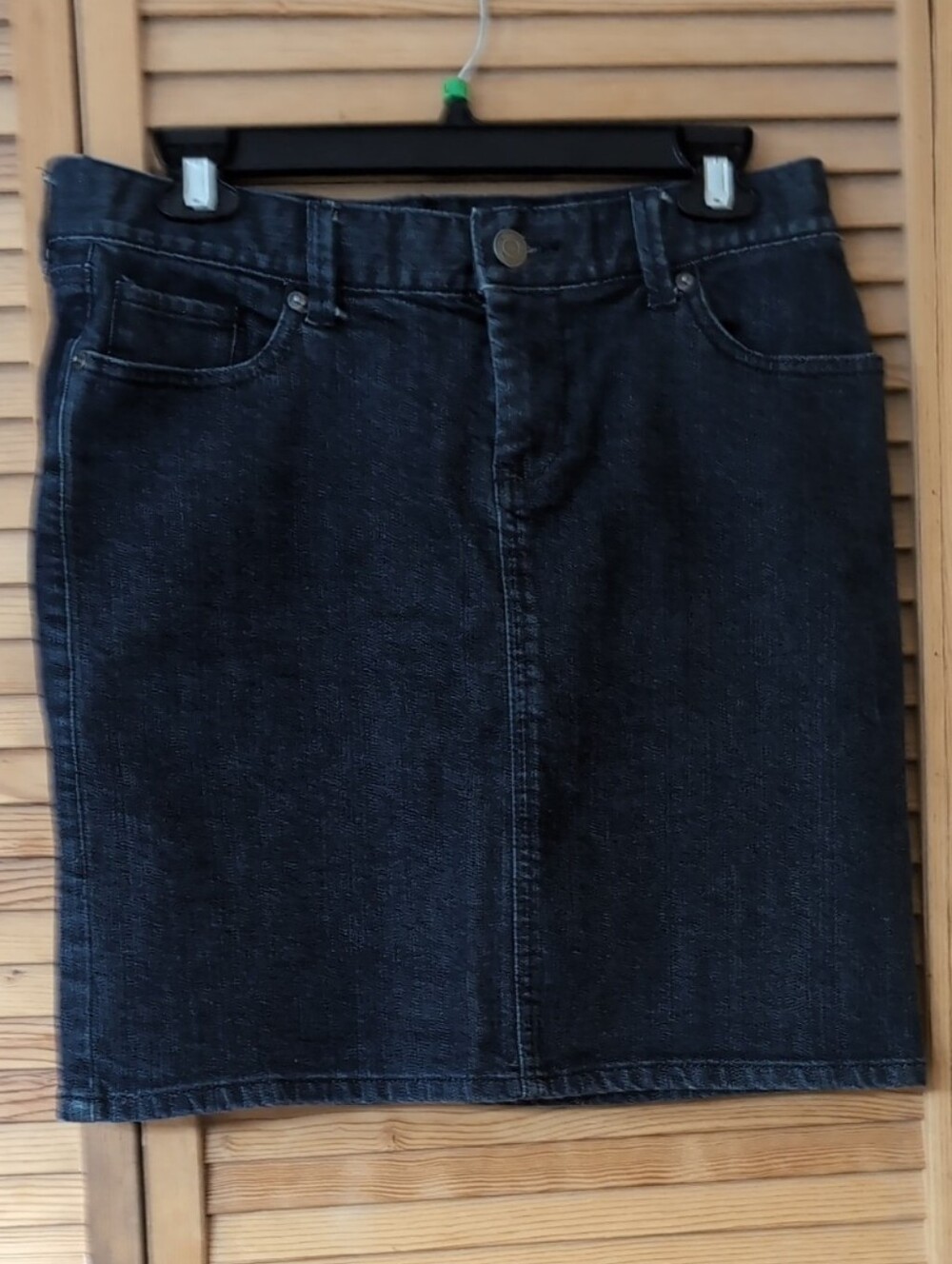 New York & Co. Dark Wash Blue Denim Jean Short Skirt 8